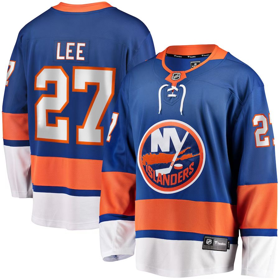 Men New York Islanders #27 Anders Lee Fanatics Branded Royal Home Captain Patch Breakaway Player NHL Jersey
